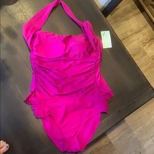 Fuchsia tankini swimsuit